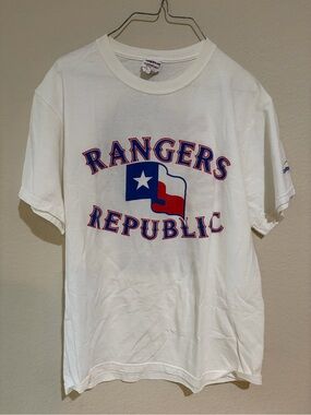 Texas Rangers Republic One 3 Million Strong T Shirt White MLB Baseball Large